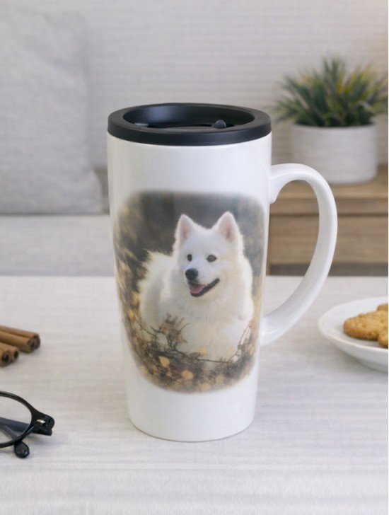 "Dog" Porcelain Mug W/ Lid With Gift Box